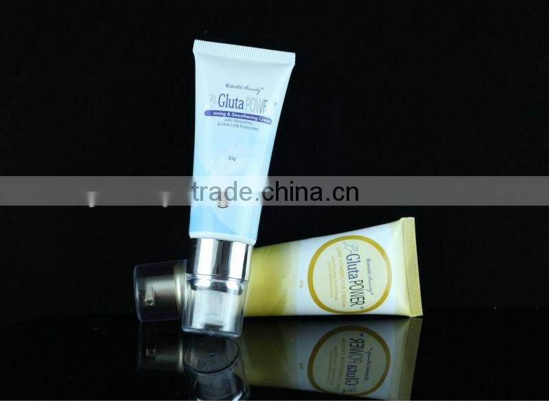 30ml BB cream cosmetic plastic packing tube with airless pump