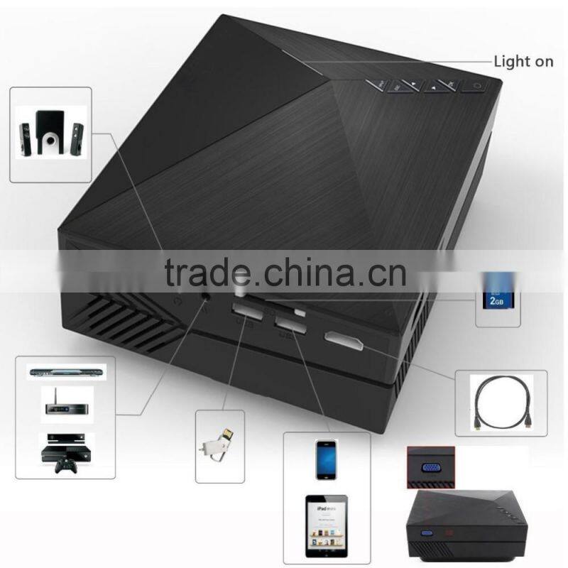 GM60 MINI Portable LED Projector 800*480 1200Lumens For Video Games TV Home Theater Movie Support HDMI VGA AV SD