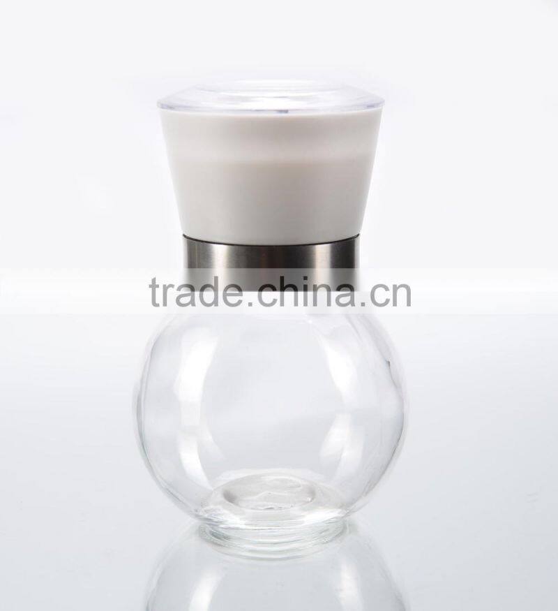 Round Clear Glass Spice Grinder