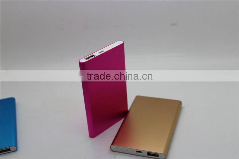 New mini power bank 4000mah metal shell power bank with With LED Torch