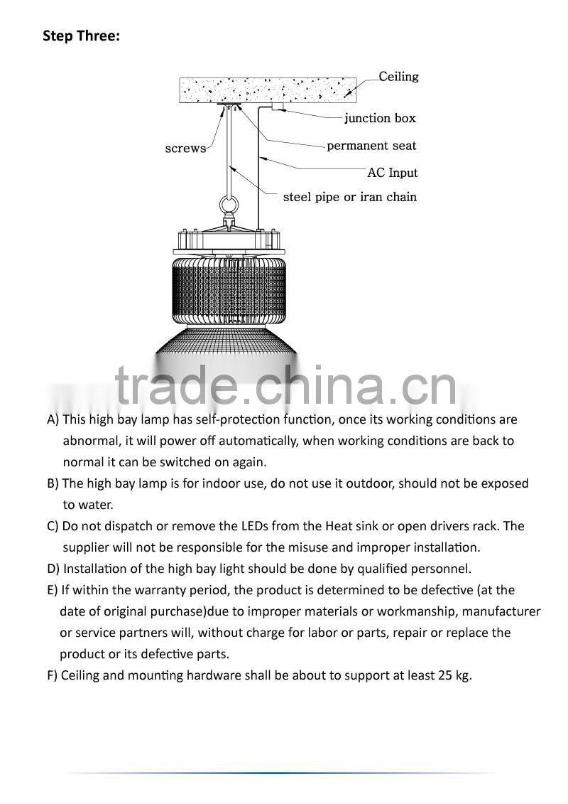 UL&DLC listed LED high bay light