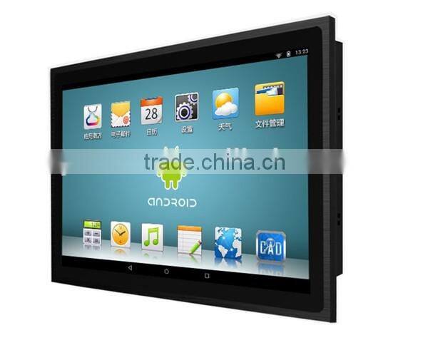 IP65 Front panel 21.5 touch screen android panel pc with True flat seamless