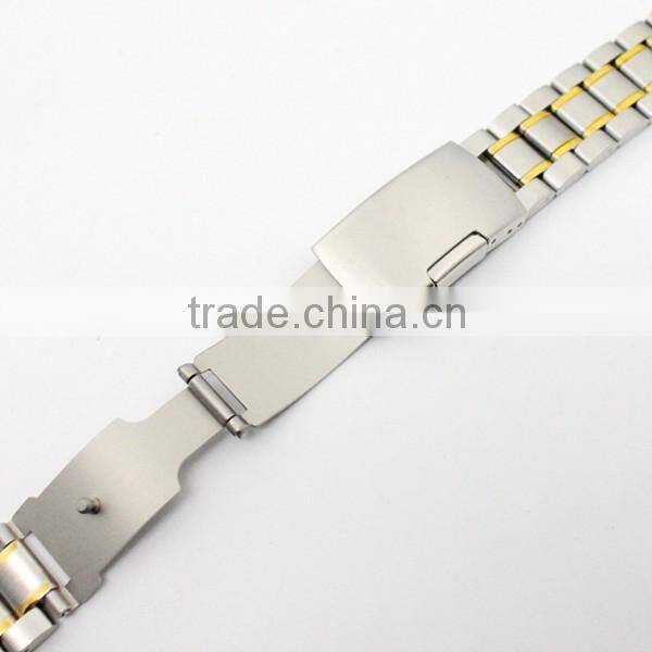 18mm 20mm 22mm 24mm butterfly buckle watch parts solid stainless steel band