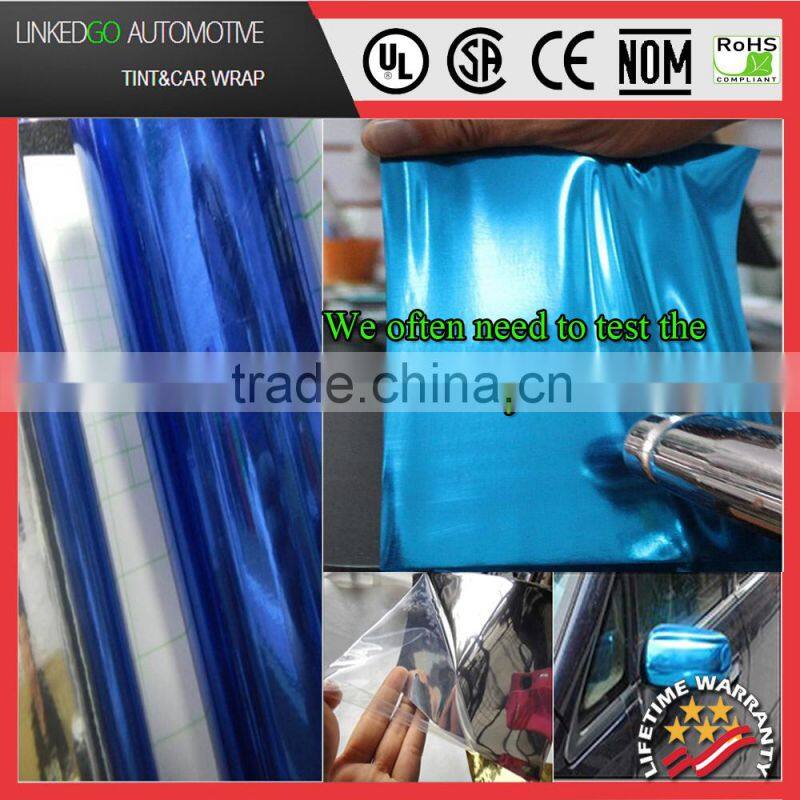 Good Air bubble free wrap 1.52*20M red chrome vinyl car wrap with stretchability vinyl wrap