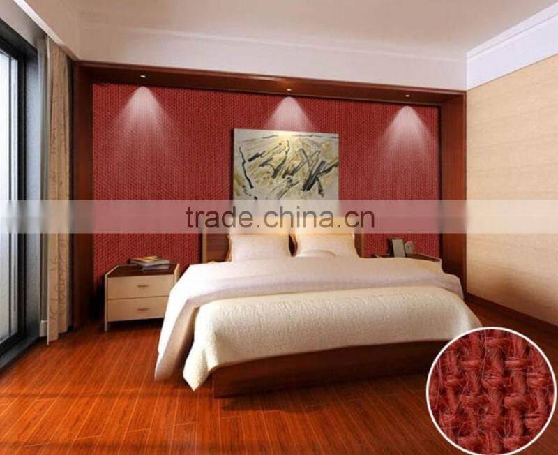 good quality burlap wallpaper/jute wallpaper 91.5*550(cm)