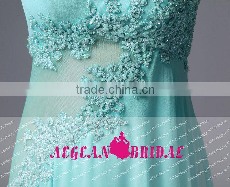 K123 2015 Real Sample Top Quality Chiffon Evening Dress with Long Train