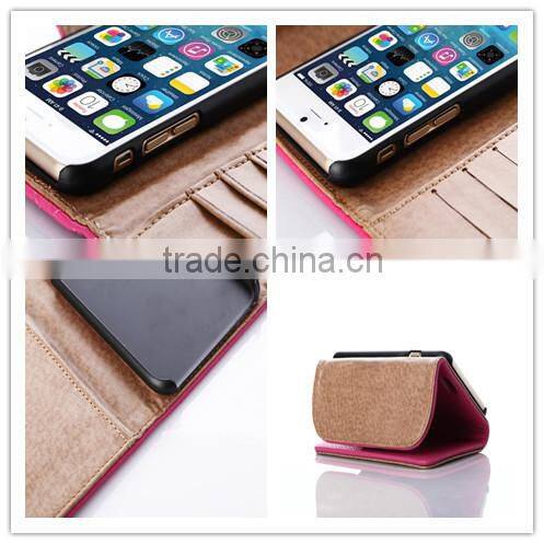 New arrivral OEM manufacture leather belt clip flip wallet case for iphone 6