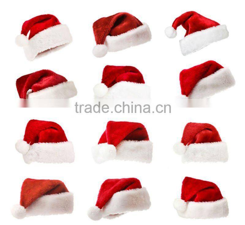 red funny bubble christmas hats