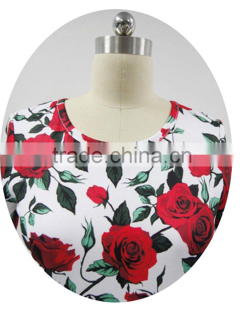 white flowers all-over printed chic top