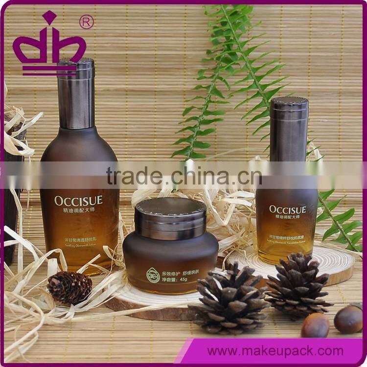 Fancy personal skin care glass lotion bottles with pump