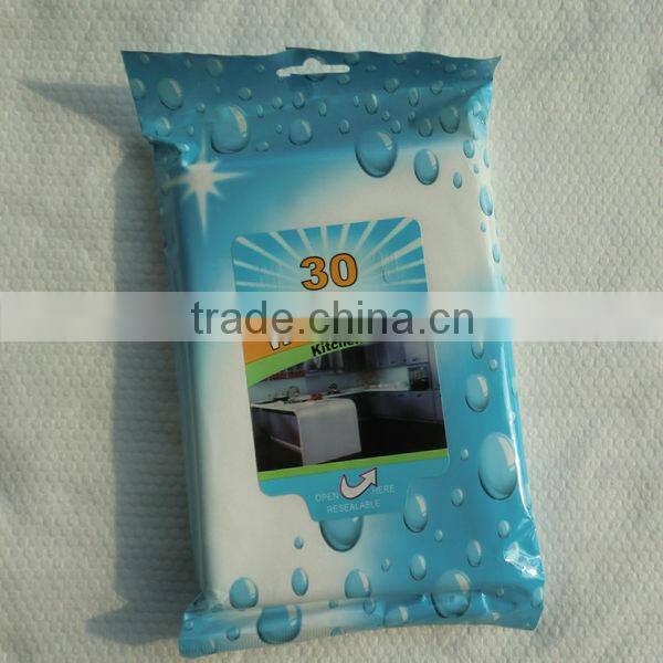 30pc CE certification kitchen cleansing wet wipe, household cleaning