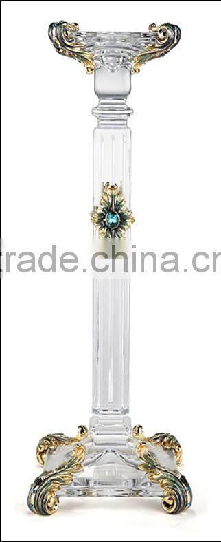 pewter design crystal candlestick holder candle stand craft and gift home decoration romantic design