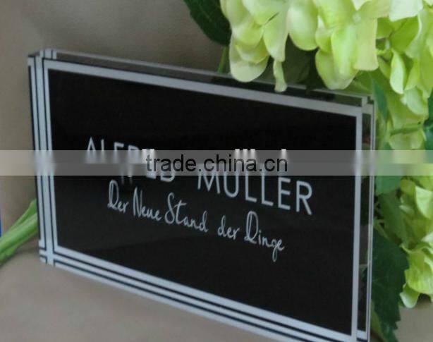 acrylic cube sign block