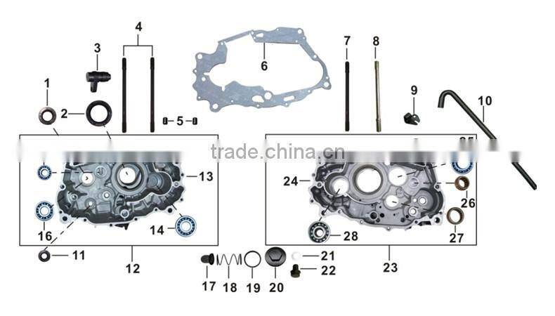 Motorcycle engine parts crankcase breather tube
