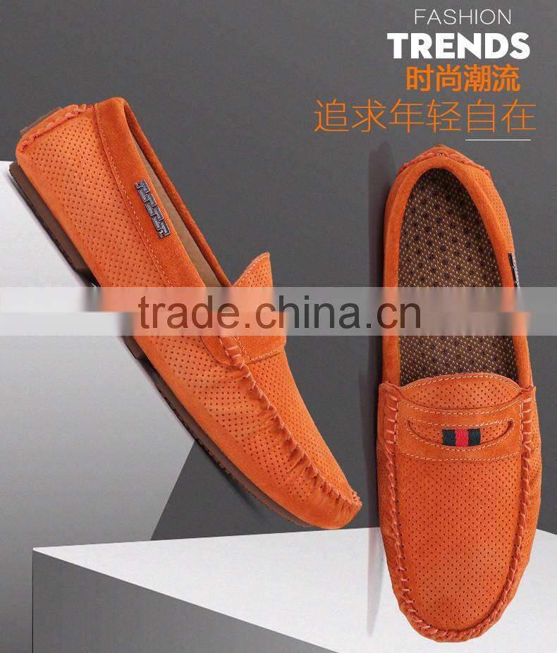 Selling popular high quality suede men 's leisure shoes is comfortable driving shoes