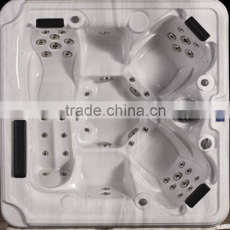 2015 Popular square above ground pool spa combo,swimming pool hot tub combo