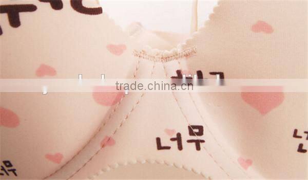 Women One-piece Suits finish Solid push up bra V style cute Sheer bra