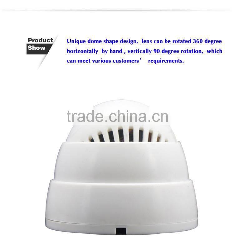 Indoor Use Plastic Case Dome IP Camera Wide Angle