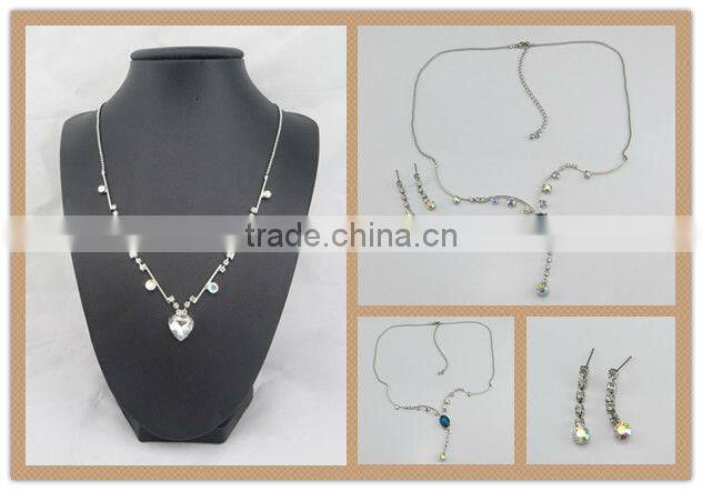 2013 Popular Colorful Rhinestone crystal Jewelry Necklace Set-NE24056