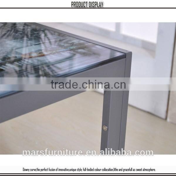 Wholesale black tempered glass dining table LDT039