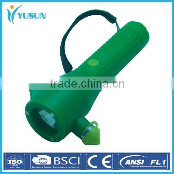 With safety hammer plastic flashlight