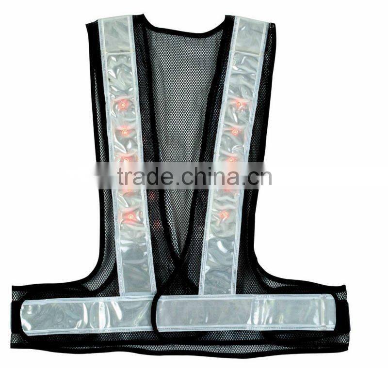 LED safety vest/Hi vis LED Safety Jackets/ reflective safety vest