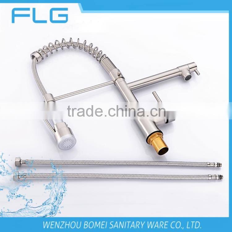 Fashion Design Nickel Brush UPC Pull Down Kitchen Sink Faucet Mixer Tap FLG2087A