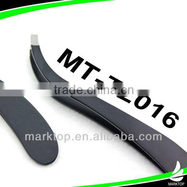 Black patten stainless bending tweezer
