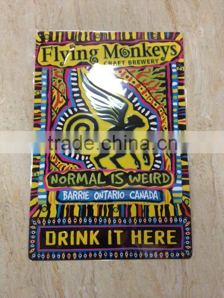 metal embossed/extruded aluminum sign