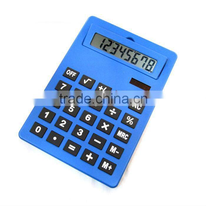 8 Digits Solar flexible Silicon rubber Calculator,battery operated ,office promotional gifts