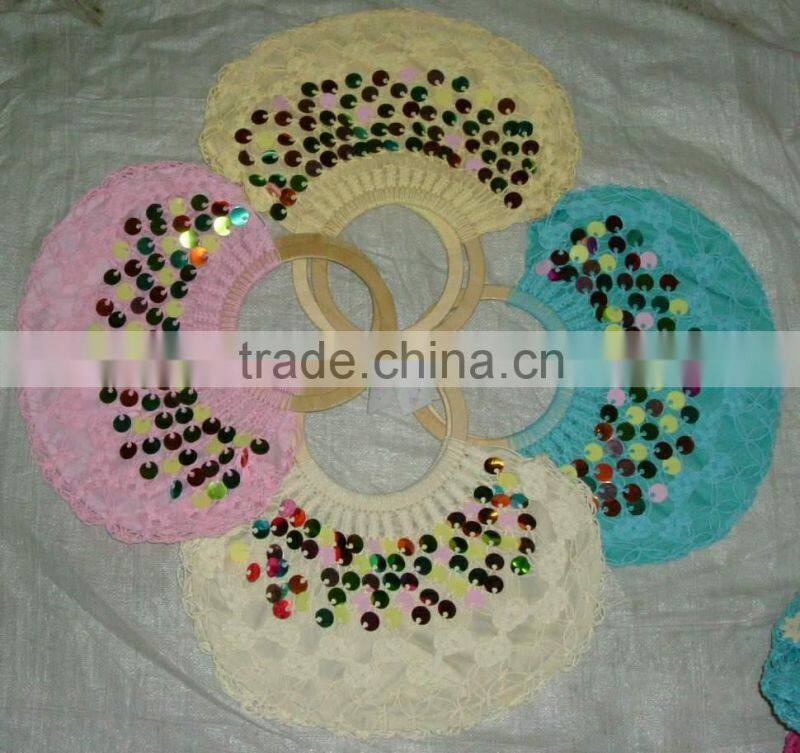 paper straw crochet lady handbag/straw bag