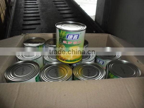 Standard grade canned pineapple slices in ligh syrup from Thailand