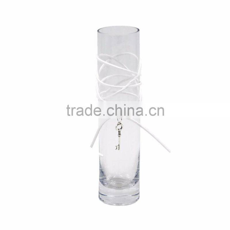 little clear high quatity glass vase with decoration