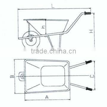 wheel barrow with double strong frames