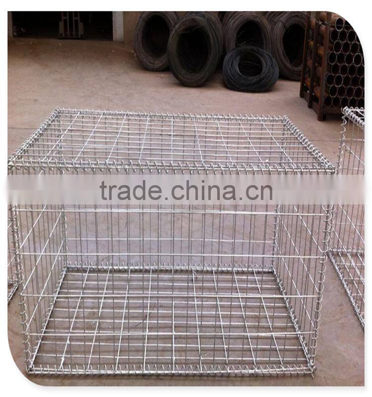 75mm mesh size 4mm diameter welded stone box / galvanized gabion box factory