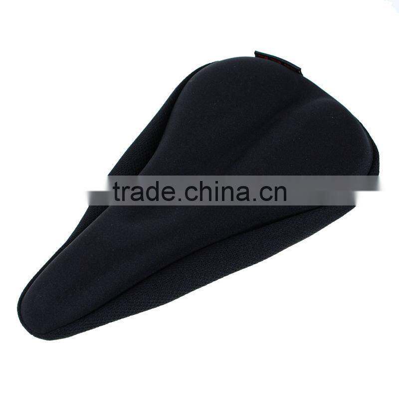 Black Silicone Cycling Bike Bicycle Soft Thick Gel Saddle Seat Cover Cushion Pad