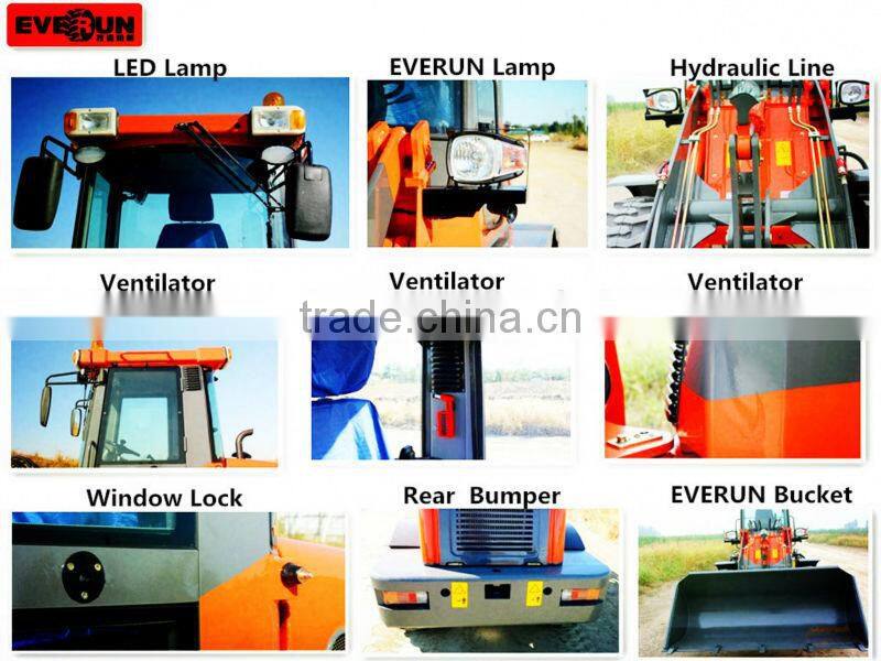 Everun ER20 CE Approved Wheel Loader with Log Grapple