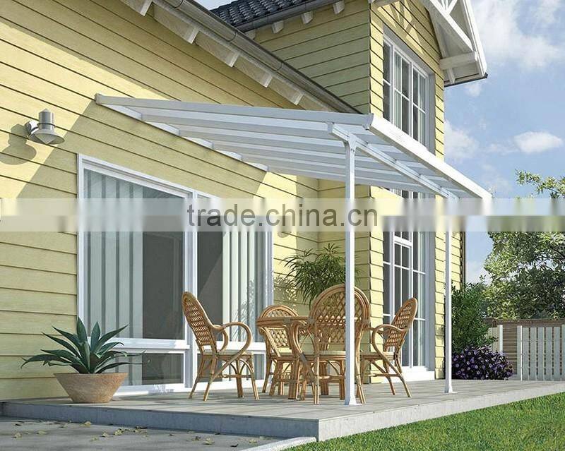 Sturdy aluminium polycarbonate patio cover, balcony canopy, outdoor patio covering