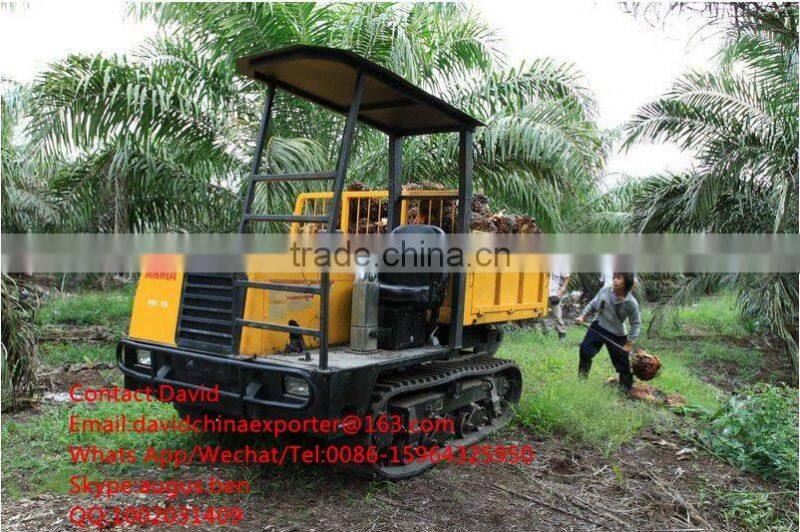 full rubber track dumper loading palm in Indoneisa/rubber track