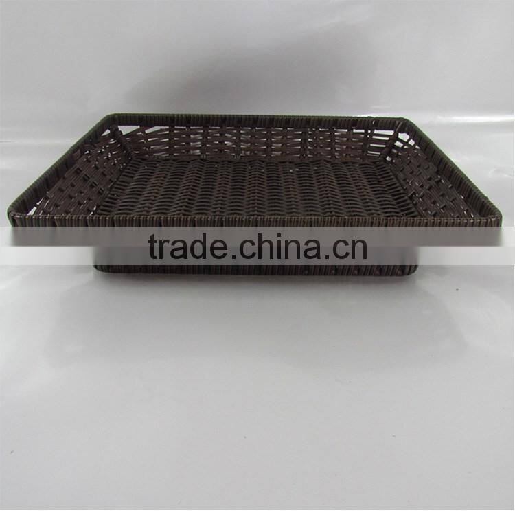 S&D Handweaved washable polywicker supermarket fruit display basket