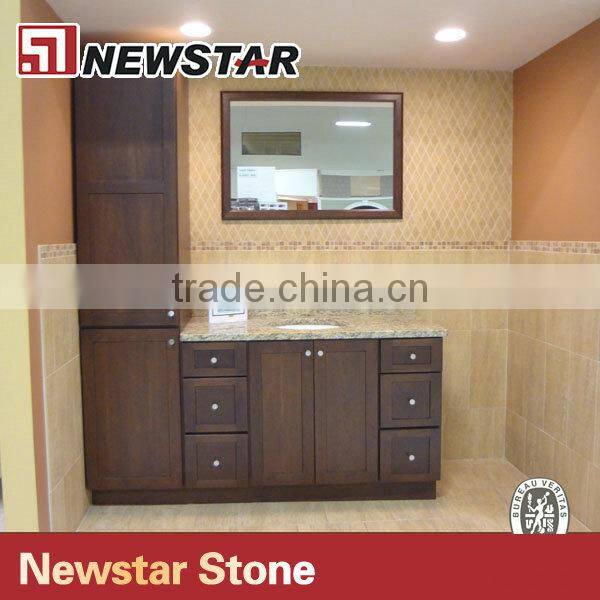 Custom USA solid wood kitchen cabinets with granite countertops