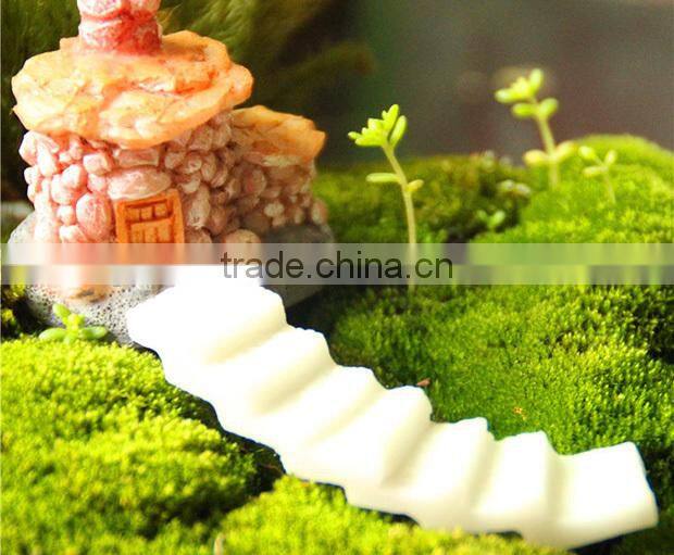 Cute small accessories resin bend straight stair steps micro landscape ornaments