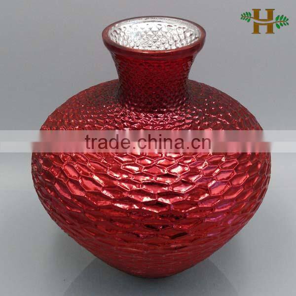 Gold Color Handicraft Christmas Decoration Glass Vases