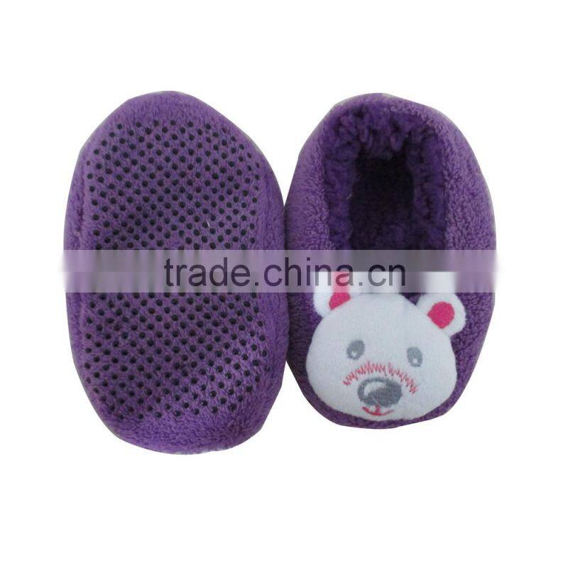 Trade assurance baby anti-skidding animal plush novelty slippers