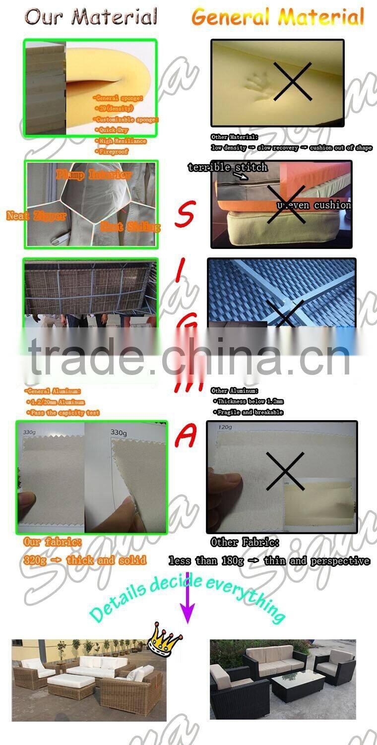 2017 Sigma high top all weather pe rattan cube glass top tables and chairs