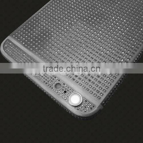 For iphone 6/6plus black housing back cover replacement,black crystal housing