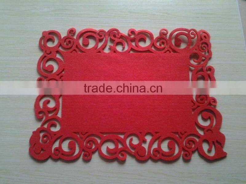 Eco friendly polyester felt cup mat for home and office