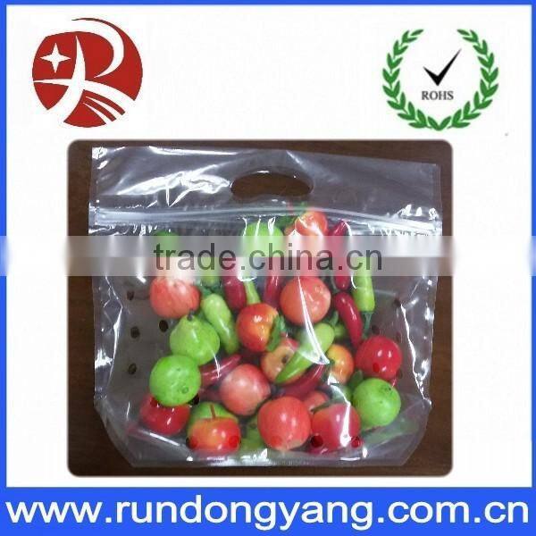 transparent plastic CPP stand up pouch bag / slider zip lock fruit bag for grape