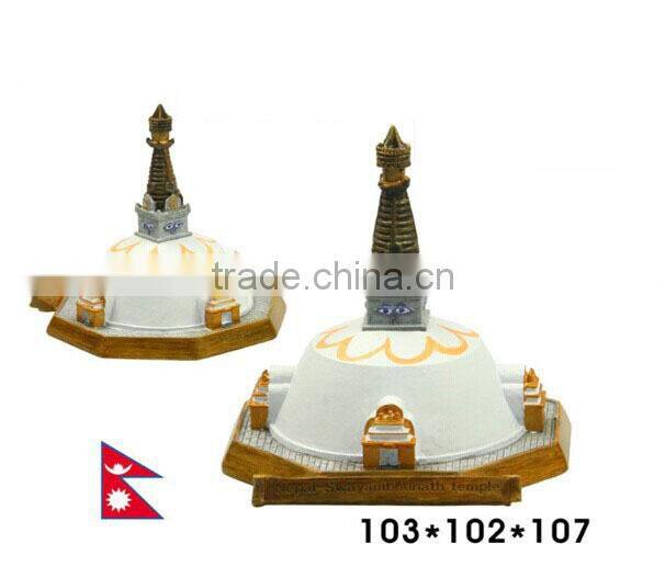 Swayambhunath of Nepal world famous building miniature