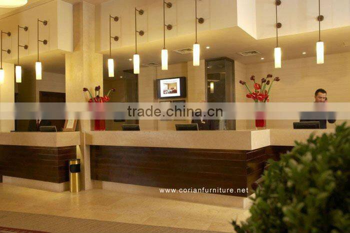 Custom sized coiran acrylic solid surface hotel lobby furniture